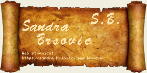 Sandra Bršović vizit kartica